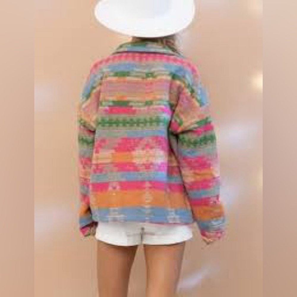 Aztec Print Shacket - Picture 5 of 7